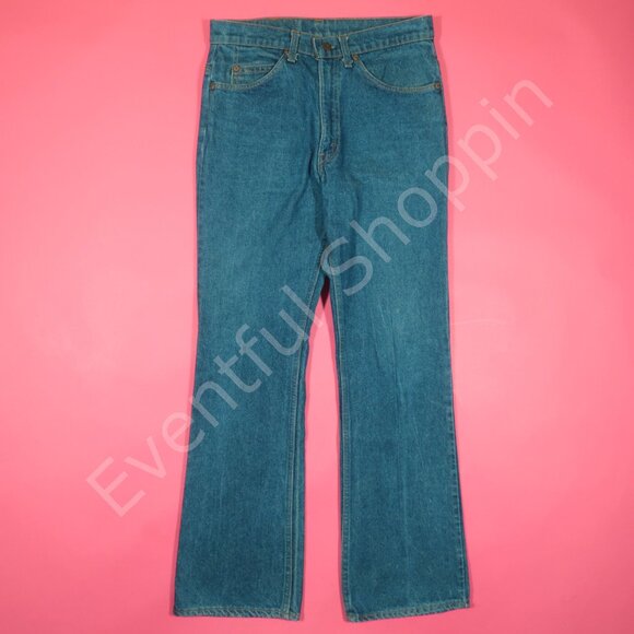VIntage Levis Flare Jeans Mens 33 Blue 517 Orange Tab 70s Denim 80s USA - Picture 2 of 8